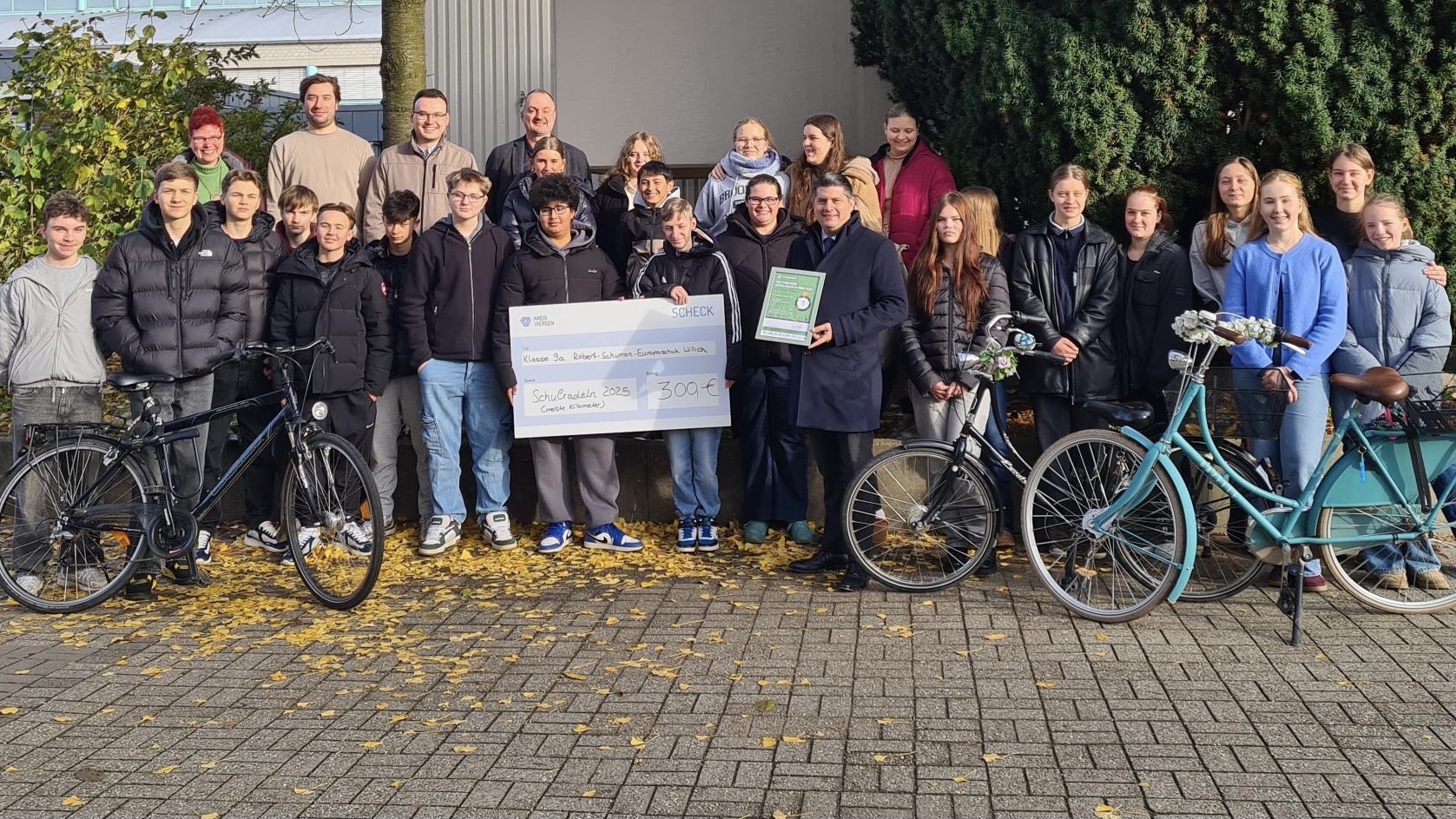 Erfolgreiche Teilnahme am Schulradeln – Klasse 9A gewinnt im Kreis Viersen!