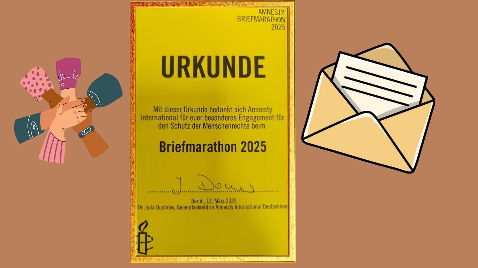 Einsatz für Menschenrechte von Amnesty international ausgezeichnet